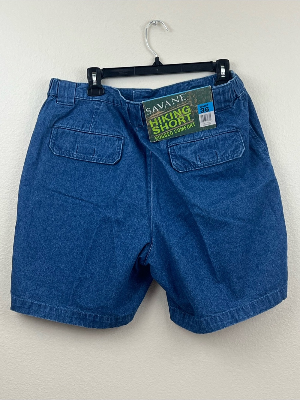 Vtg Deadstock Savane Cargo Jean Shorts Mens 36” Elastic Waist Cotton Utility NEW
